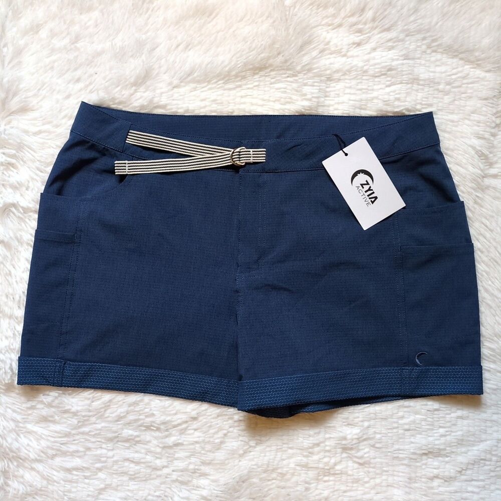 ZYA Navy Athletic Shorts with Striped Tie